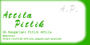 attila pitlik business card